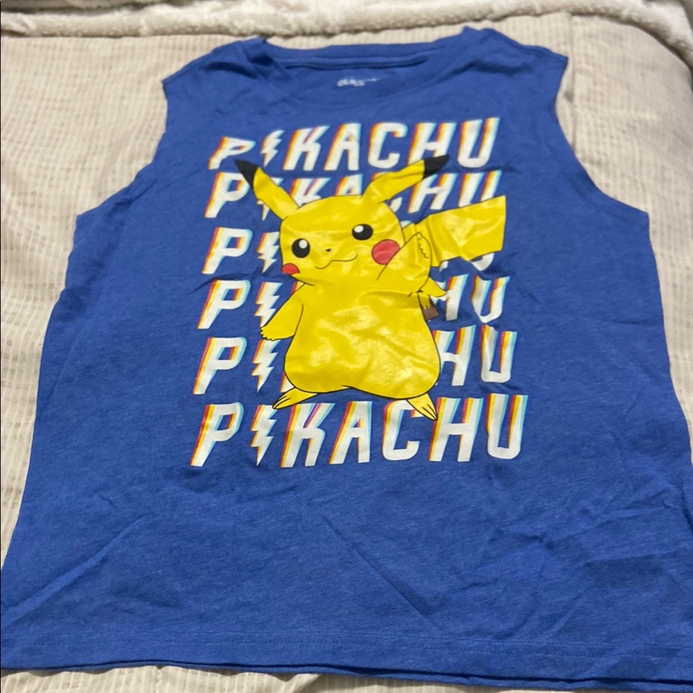 🟢10x$20 Old Navy Blue and Yellow Pikachu Tank Top